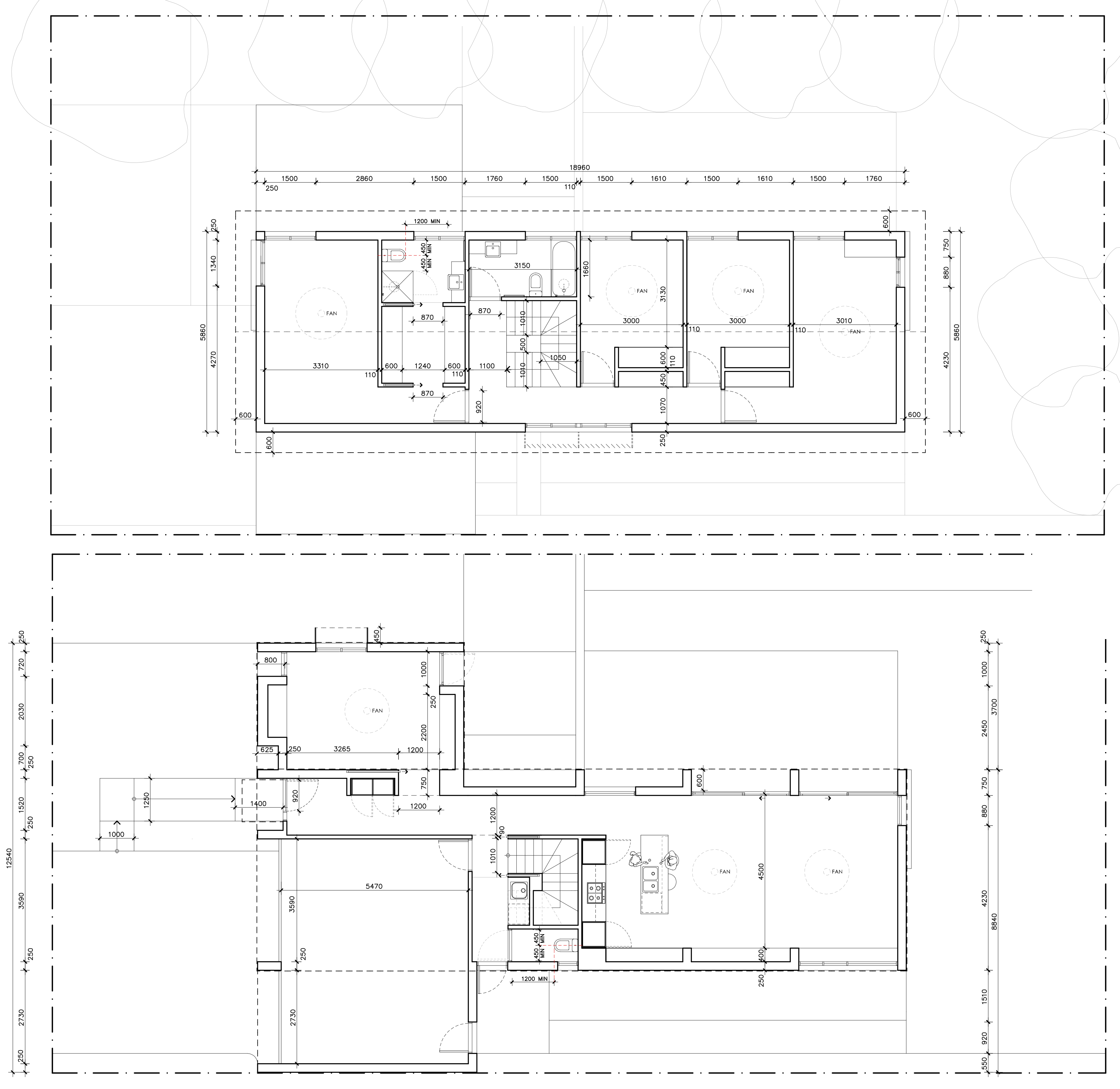 19.0m x 12.6m Plan by shea.odonoghue, 4 bedroom 2.5 bathroom 2 car 2 storey passive solar house plan, 19m x 12.6m - Plan